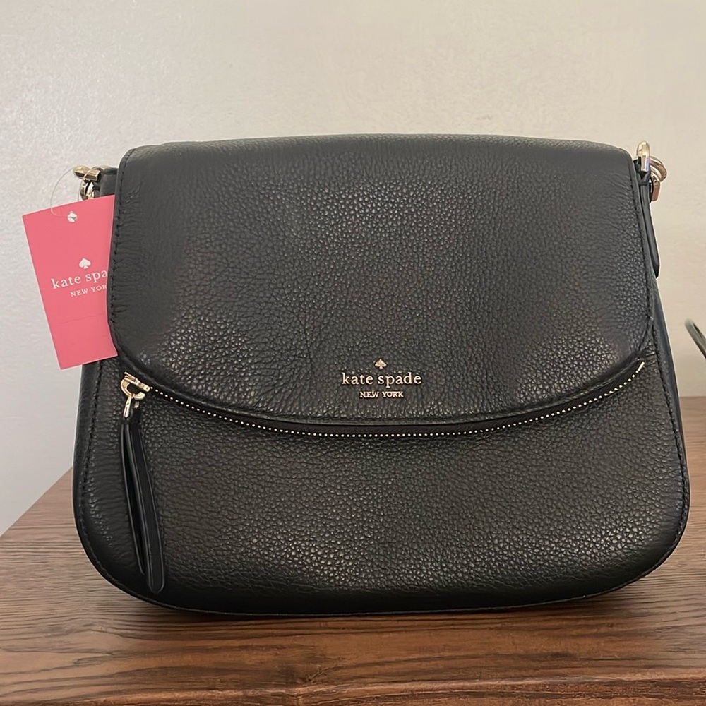 Kate Spade medium flap shoulder bag black
